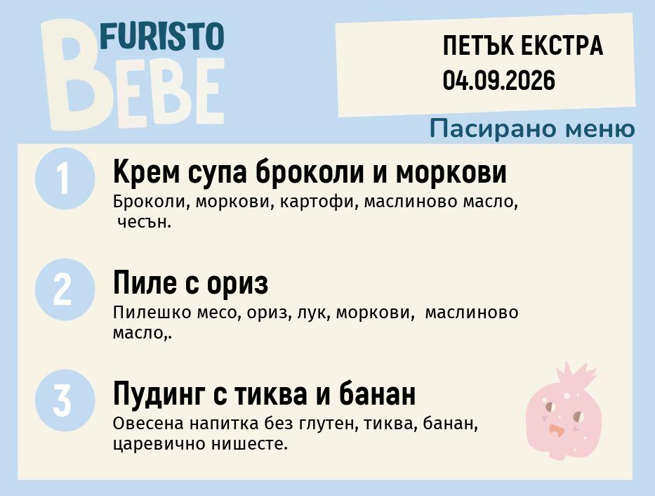 Меню 04.09 Екстра Bebe 200гр.