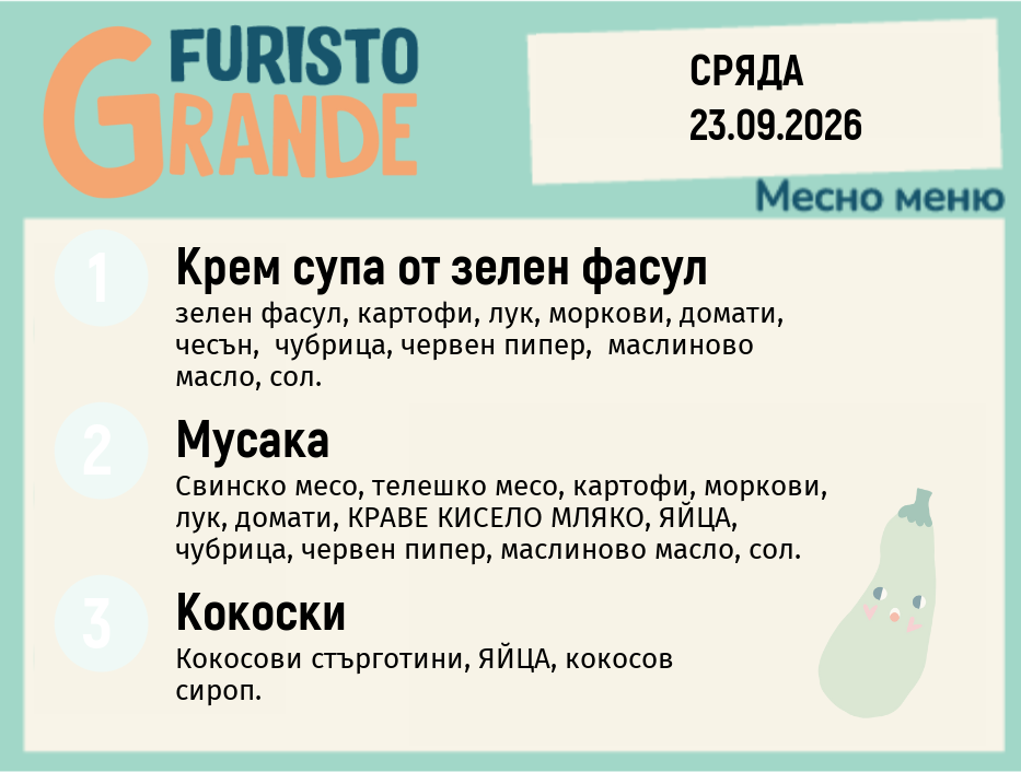 Меню 23.09 месно 300гр.