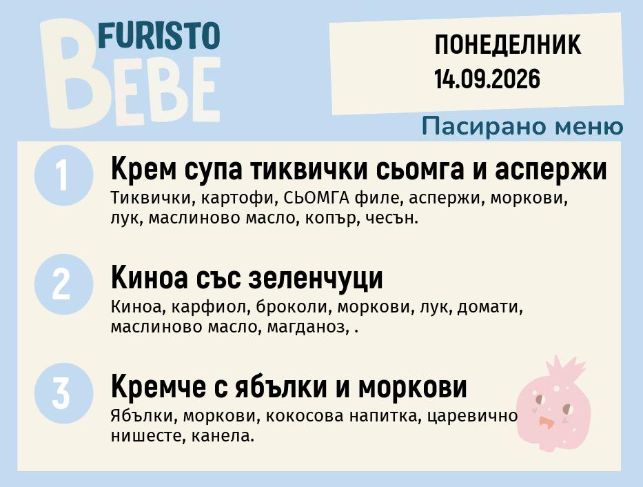 Меню 14.09 Bebe 200гр.