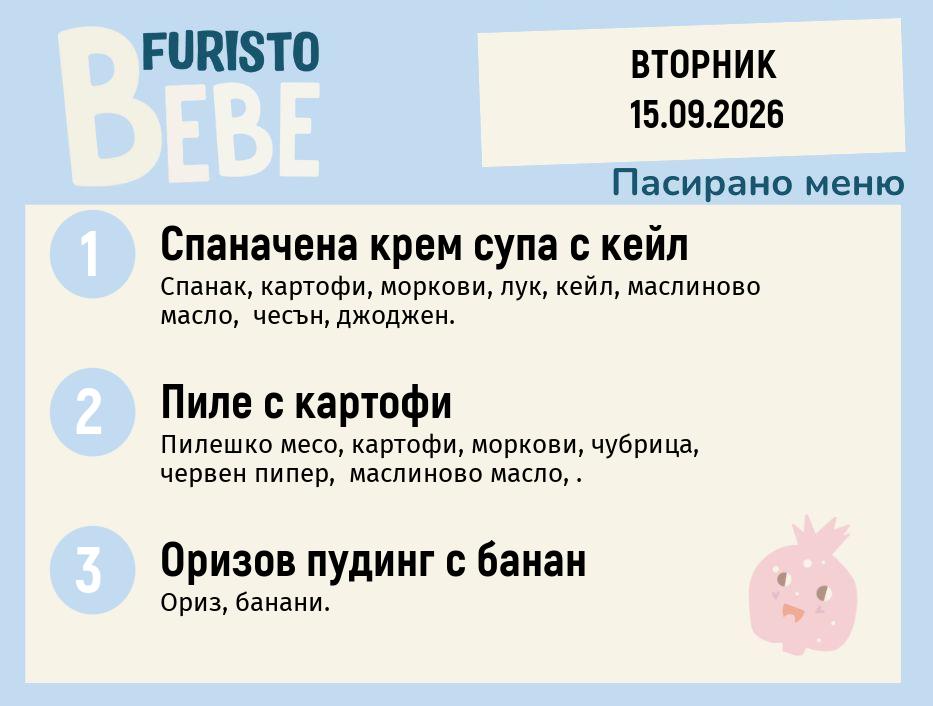 Меню 15.09 Bebe 200гр.