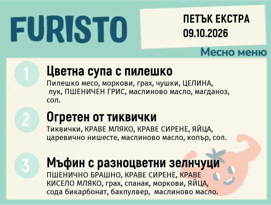 Меню 09.10 Екстра месно 200гр.