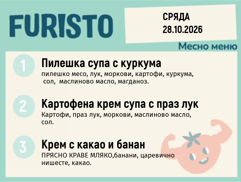 Меню 28.10 месно 200гр.