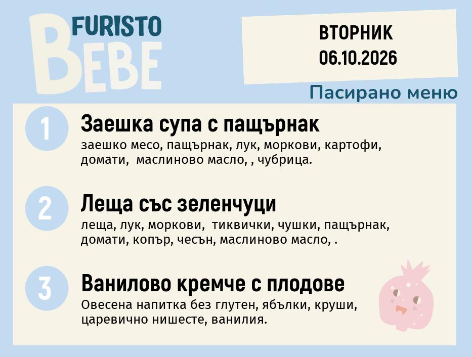 Меню 06.10 Bebe 200гр.
