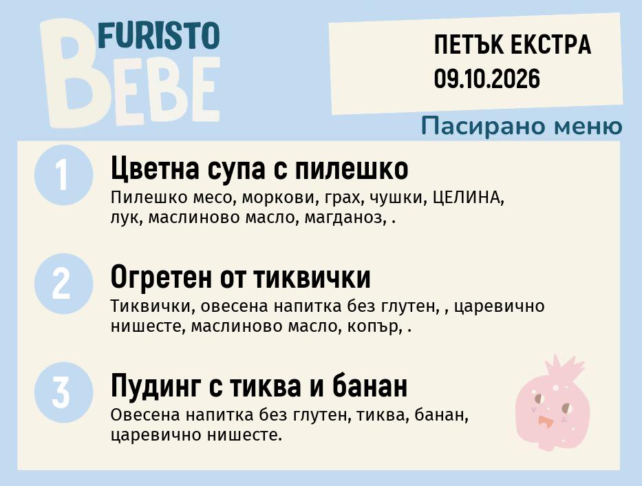 Меню 09.10 Екстра Bebe 200гр.
