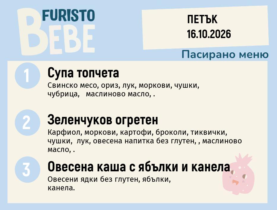 Меню 16.10 Bebe 200гр.