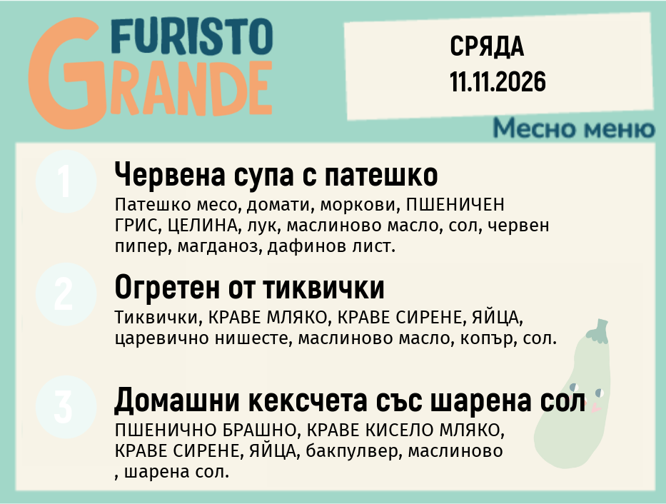 Меню 11.11 месно 300гр.