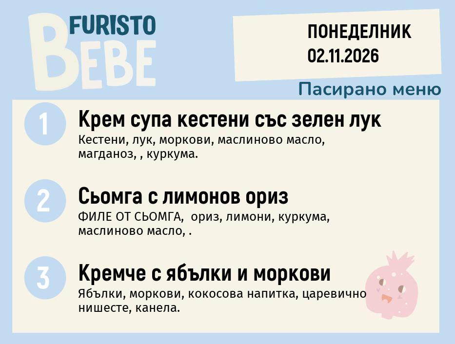 Меню 02.11 Bebe 200гр.