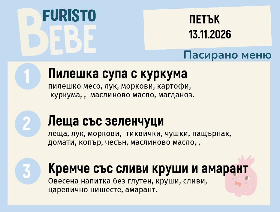 Меню 13.11 Bebe 200гр.
