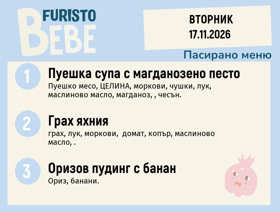 Меню 17.11 Bebe 200гр.