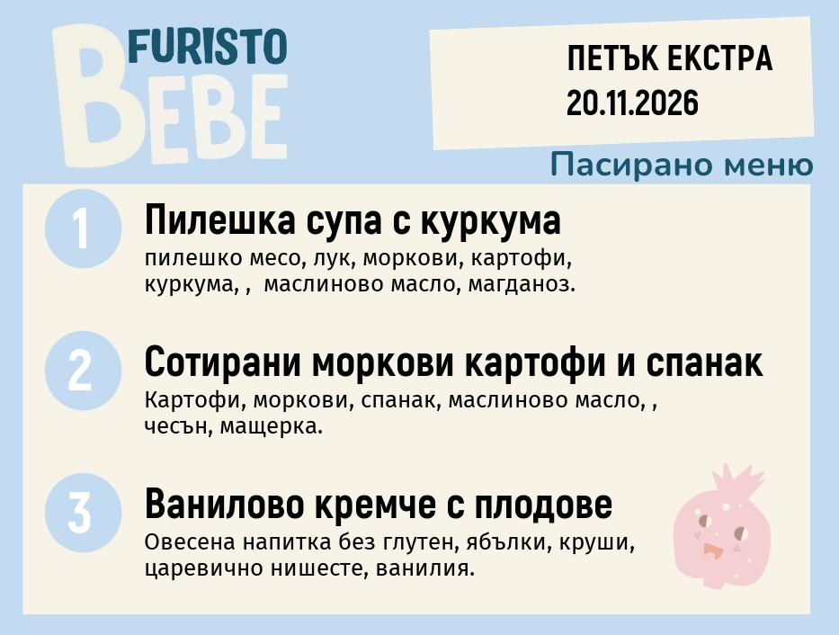 Меню 20.11 Екстра Bebe 200гр.