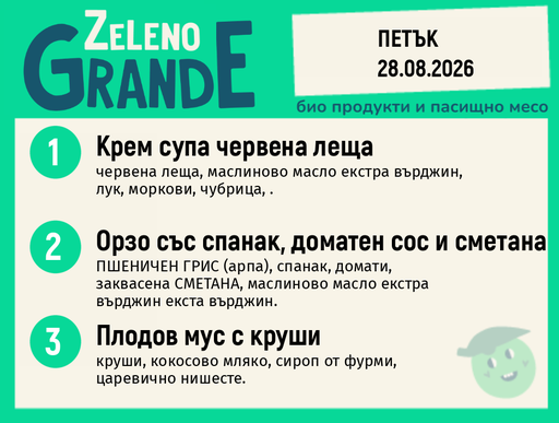 [DY.08.26.11606] Месно 270 ZeLeno / 28 август